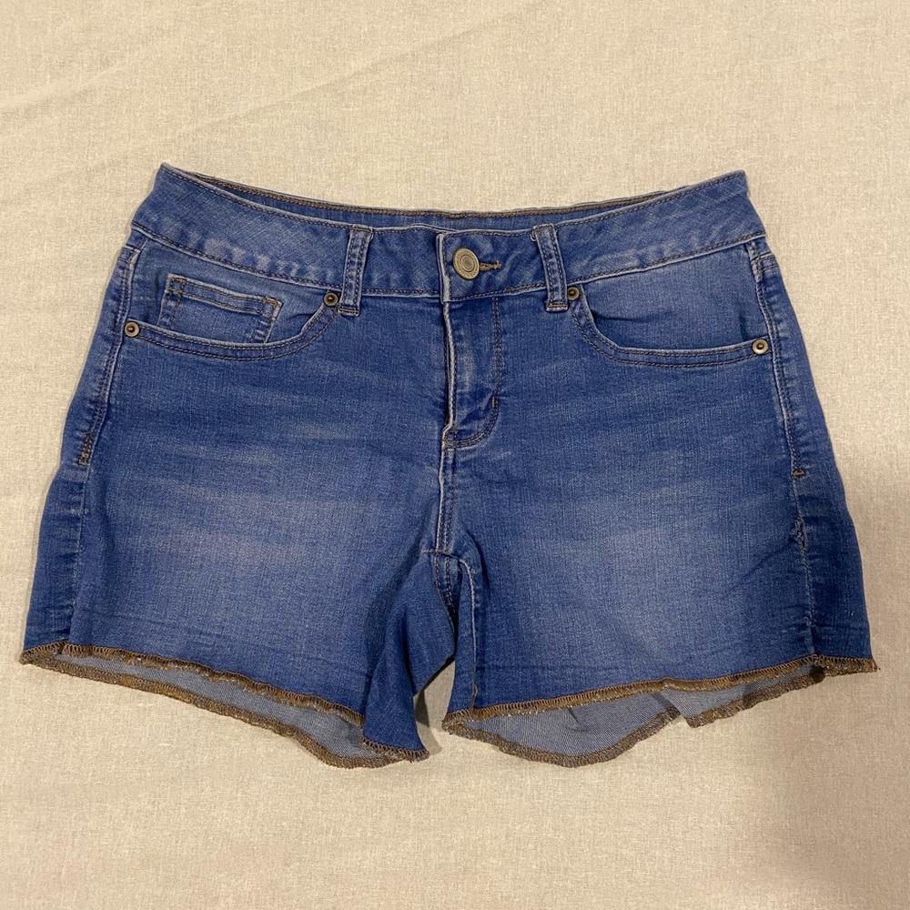 Blue denim shorts